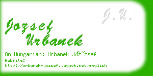 jozsef urbanek business card